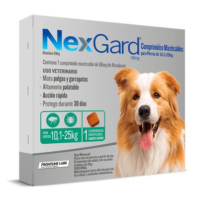 Nexgard 10 a 25kg 1 Comprimido Masticable Nexgard 10 a 25kg 1 Comprimido Masticable
