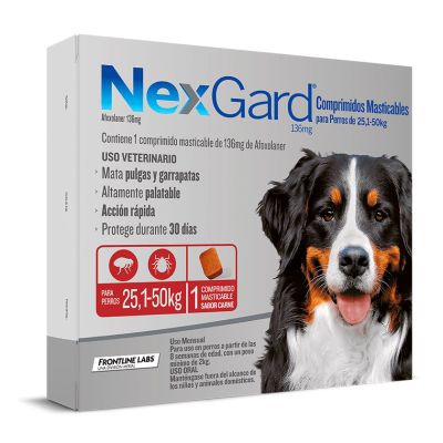 Nexgard 25 a 50kg 1 Comprimido Masticable Nexgard 25 a 50kg 1 Comprimido Masticable