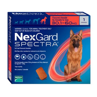 Nexgard Spectra 30.1 a 60kg 1 Comprimido Nexgard Spectra 30.1 a 60kg 1 Comprimido