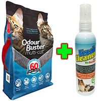 Odour Buster Multicat 12kg + Fresh Cleaner Urine Bio Destroyer 120ml Odour Buster Multicat 12kg + Fresh Cleaner Urine Bio Destroyer 120ml