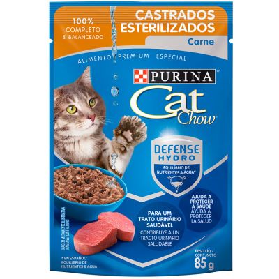Purina Cat Chow Hydro Castrados Carne 85gr Purina Cat Chow Hydro Castrados Carne 85gr