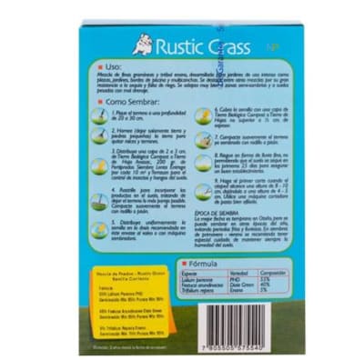 Semilla de pasto Mezcla Rustic Grass Anasac Jardín (500gr) Semilla de pasto Mezcla Rustic Grass Anasac Jardín (500gr)