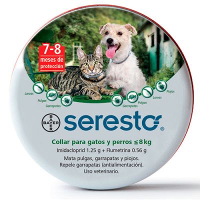 Seresto Collar antipulgas para Perros y Gatos de menos de 8kg Seresto Collar antipulgas para Perros y Gatos de menos de 8kg