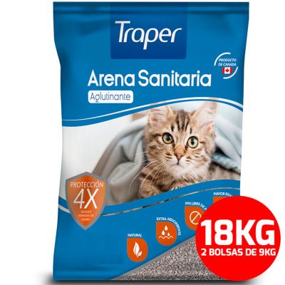 Traper Arena Sanitaria Aglutinante 18kg Traper Arena Sanitaria Aglutinante 18kg