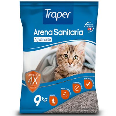 Traper Arena Sanitaria Aglutinante 9kg Traper Arena Sanitaria Aglutinante 9kg