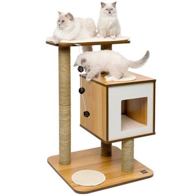 Vesper Furniture V Base Walnut Rascador para gatos Vesper Furniture V Base Walnut Rascador para gatos