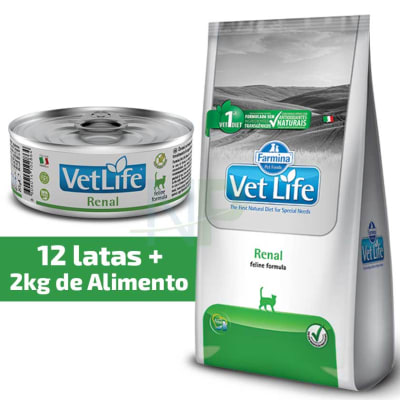 Vet Life Cat Renal 2kg con 12 Latas Vet Life Cat Renal 85gr PACK Vet Life Cat Renal 2kg con 12 Latas Vet Life Cat Renal 85gr PACK