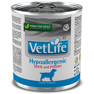 Vet Life Dog Hypoallergenic Duck Lata 300gr Vet Life Dog Hypoallergenic Duck Lata 300gr