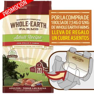 Whole Earth Farms Adulto Pollo Carne 7.5kg + Cubreasiento de Regalo Whole Earth Farms Adulto Pollo Carne 7.5kg + Cubreasiento de Regalo