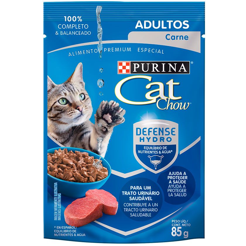 Ração Purina Cat Chow Adultos Carne 2,7kg - Alimento Completo Para Gatos