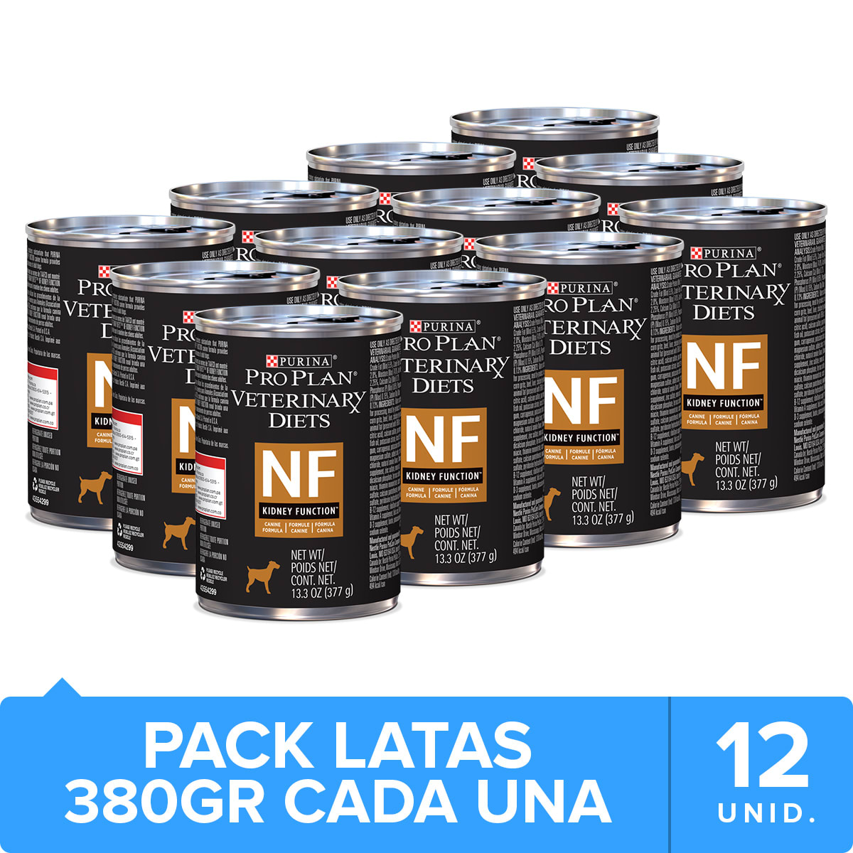 Purina Pro Plan NF Kidney Function Canino Lata 380gr Pack 12 Unidades ...