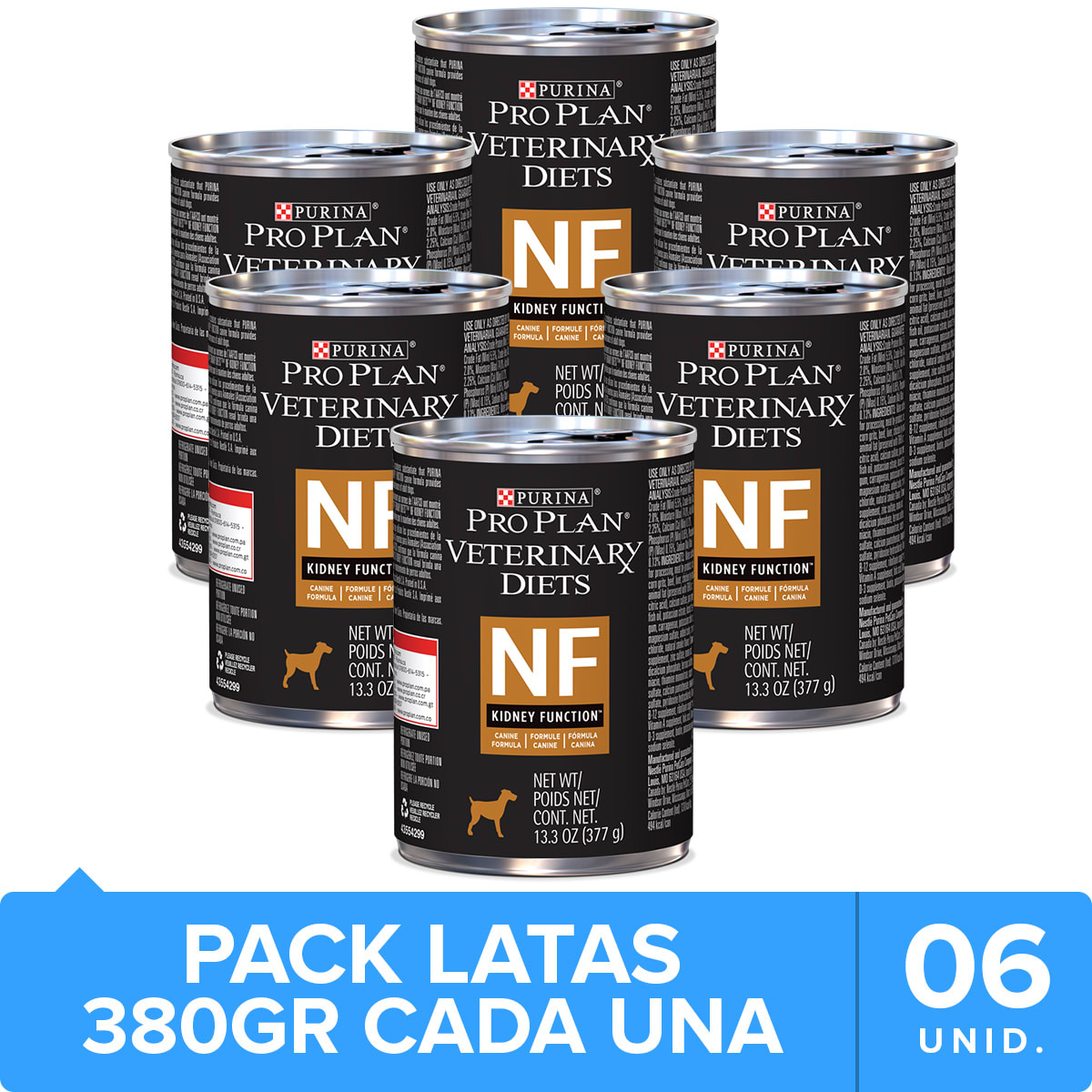 Purina Pro Plan NF Kidney Function Canino Lata 380gr Pack 6 Unidades ...