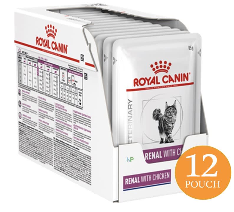Royal Canin Pouch Vet Diet Felino Renal Pollo 85gr x 12 unidades