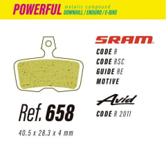 PASTILLAS LESS BRAKES POWERFUL 658 PARA SRAM CODE, GUIDE RE