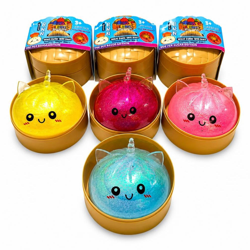SQUISHY UNICORNIO CESTA BRILLANTE CON LUCES1
