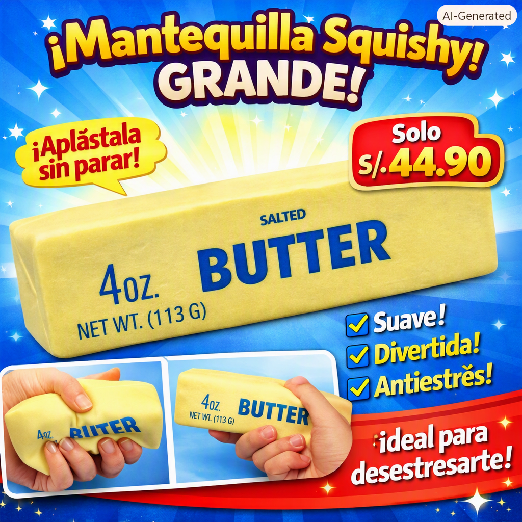 SQUISHY MANTEQUILLA 25 cm2