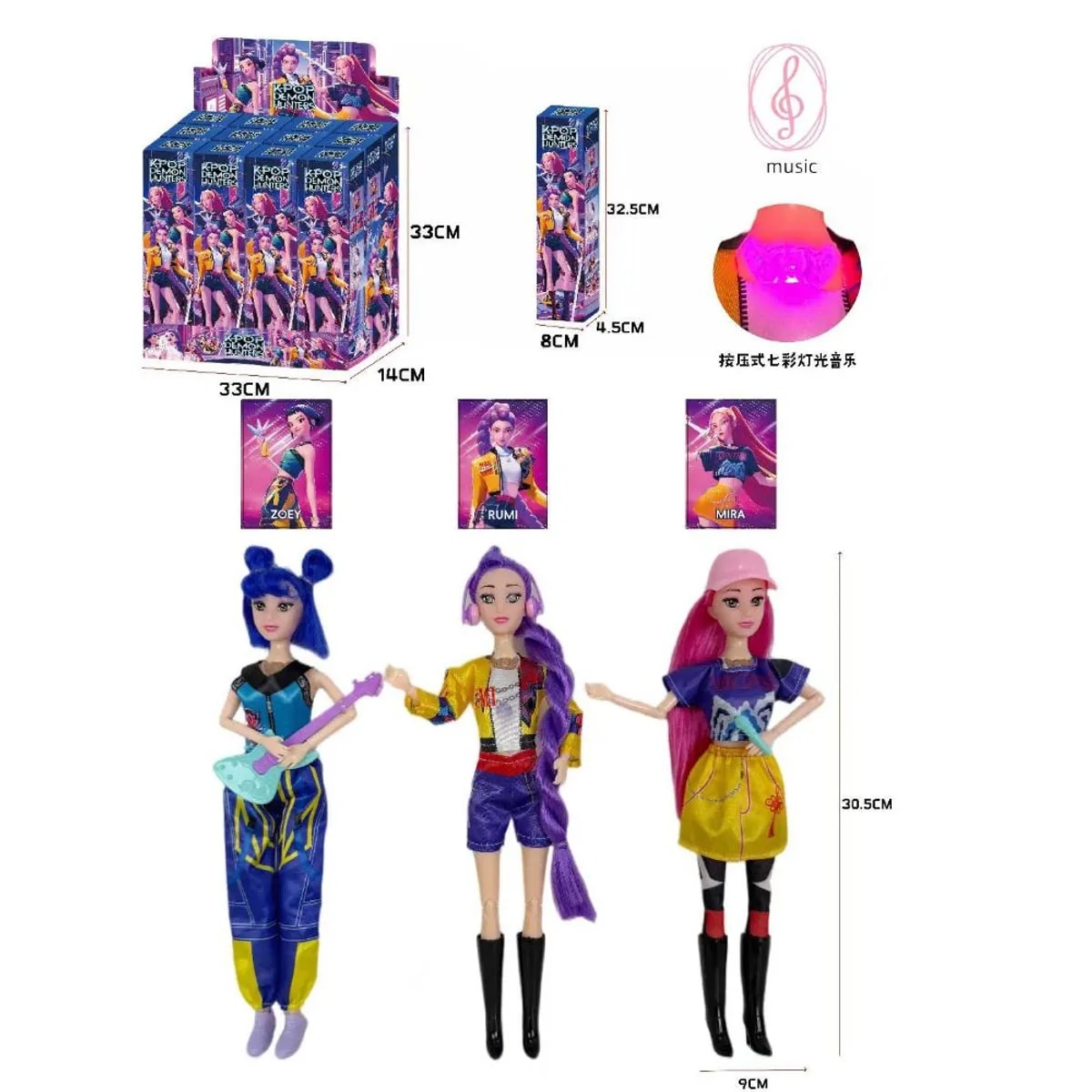 KPOP DEMON HUNTERS MUÑECA MUSICAL SORPRESA2