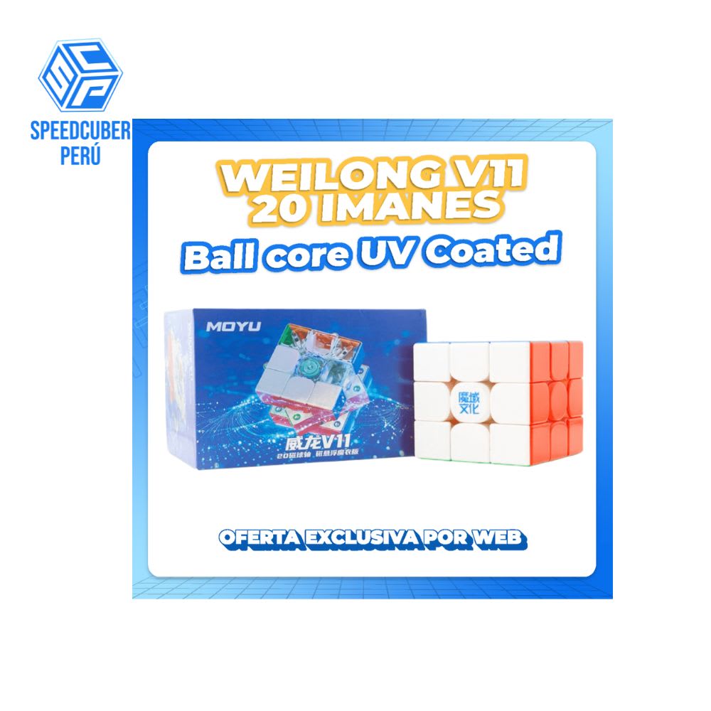 MOYU WEILONG V11 20-M MAGLEV BALL CORE UV 3X3 BOX4