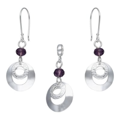 Conjunto Círculos Cristal Hecho con Swarovki