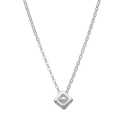 Collar cubo con circon