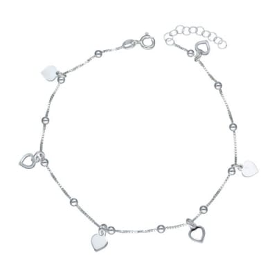 Tobillera Venecia Corazones y Esferas