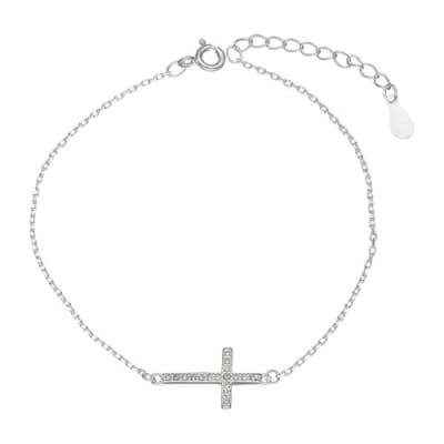 PULSERA CRUZ CON CIRCONES