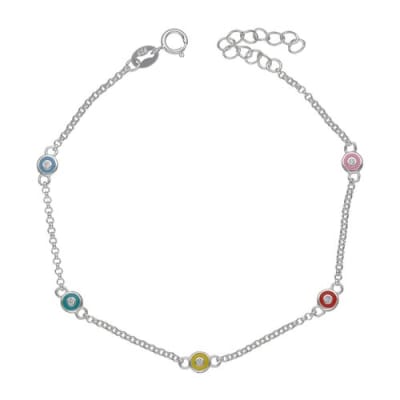 Pulsera Circones Círculos Esmaltados Multicolor