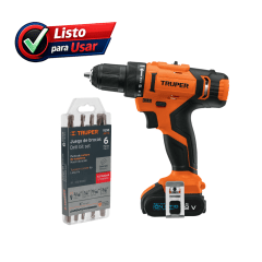 PACK TALADRO INALÁMBRICO + BROCAS