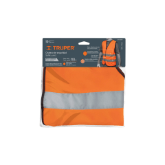 CHALECO DE SEGURIDAD NARANJA CON CINTAS (14426) TRUPER