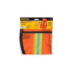 CHALECO DE SEGURIDAD NARANJA CON CINTAS REFLECTIVAS (21025) PRETUL