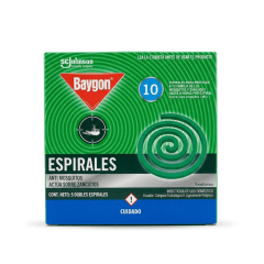 ESPIRAL MOSQUITO Y ZANCUDOS BAYGON CAJA X 10UNDS