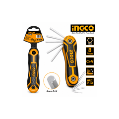 SET DE LLAVE HEXAGONAL TIPO NAVAJA X 8PCS (HHK14081) INGCO