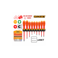 JUEGO DESTORNILLADORES DIELECTRICOS X 9 PCS INGCO