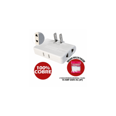 ADAPTADOR ENCHUFE GIRATORIO (XD-608-FW) OPALUX
