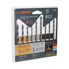 JUEGO DE BROCAS PARA MADERA CONCRETO Y METAL (11339) TRUPER