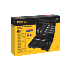 JUEGO DE HERRAMIENTAS X 66 PIEZAS (22985) PRETUL