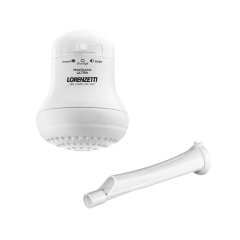 Pack Ducha eléctrica Lorenzetti 3 tiempos + Brazo p/ducha pvc