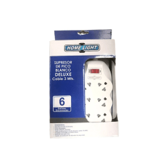 SUPRESOR DE PICO 6 TOMAS X 3MTS (166060) HOME LIGHT 0