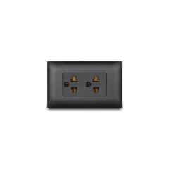 TOMA DOBLE LINEA TIERRA NEGRO (VIV19369) VETO 0