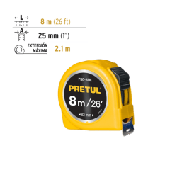 WINCHA 8 MTS (21603) PRETUL
