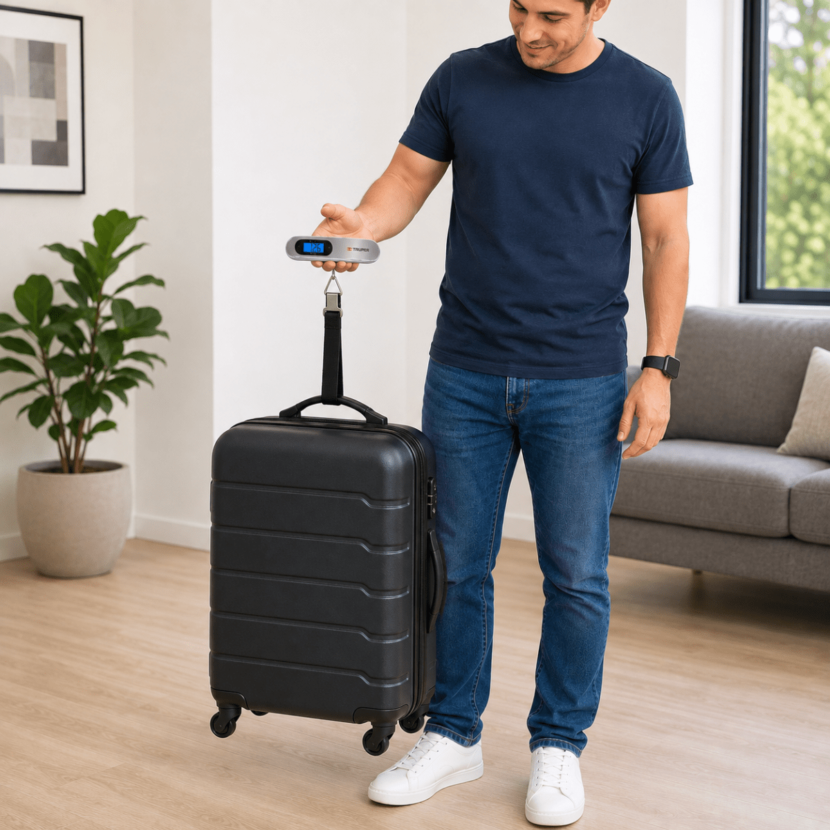 BALANZA ELECTRÓNICA PARA EQUIPAJE DE PILAS DE 50 KG TRUPER4