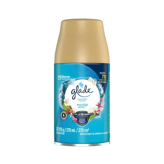 AMBIENTADOR SPRAY PARAISO AZUL GLADE1