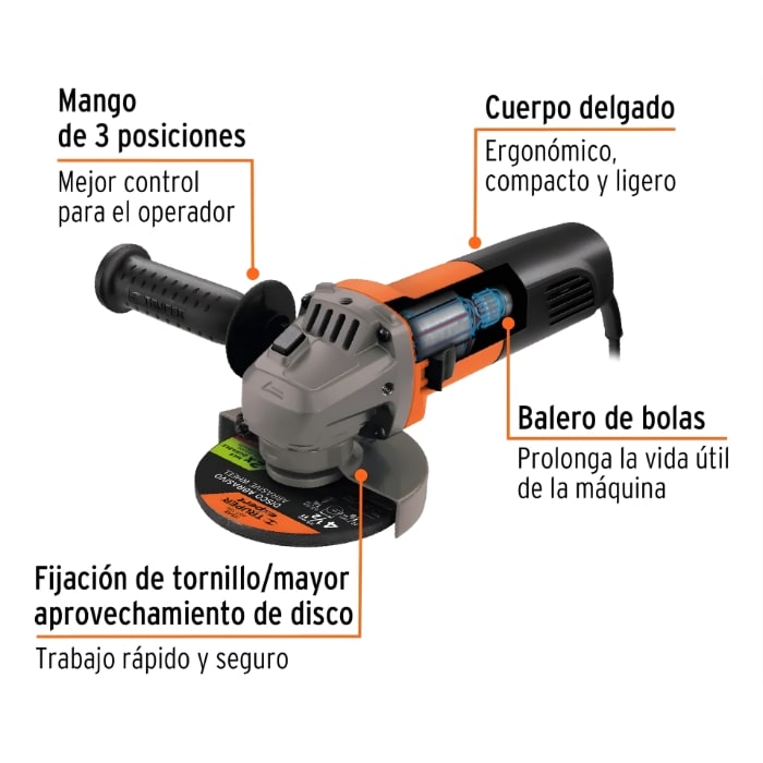 AMOLADORA 4.5 800W (11025) TRUPER2