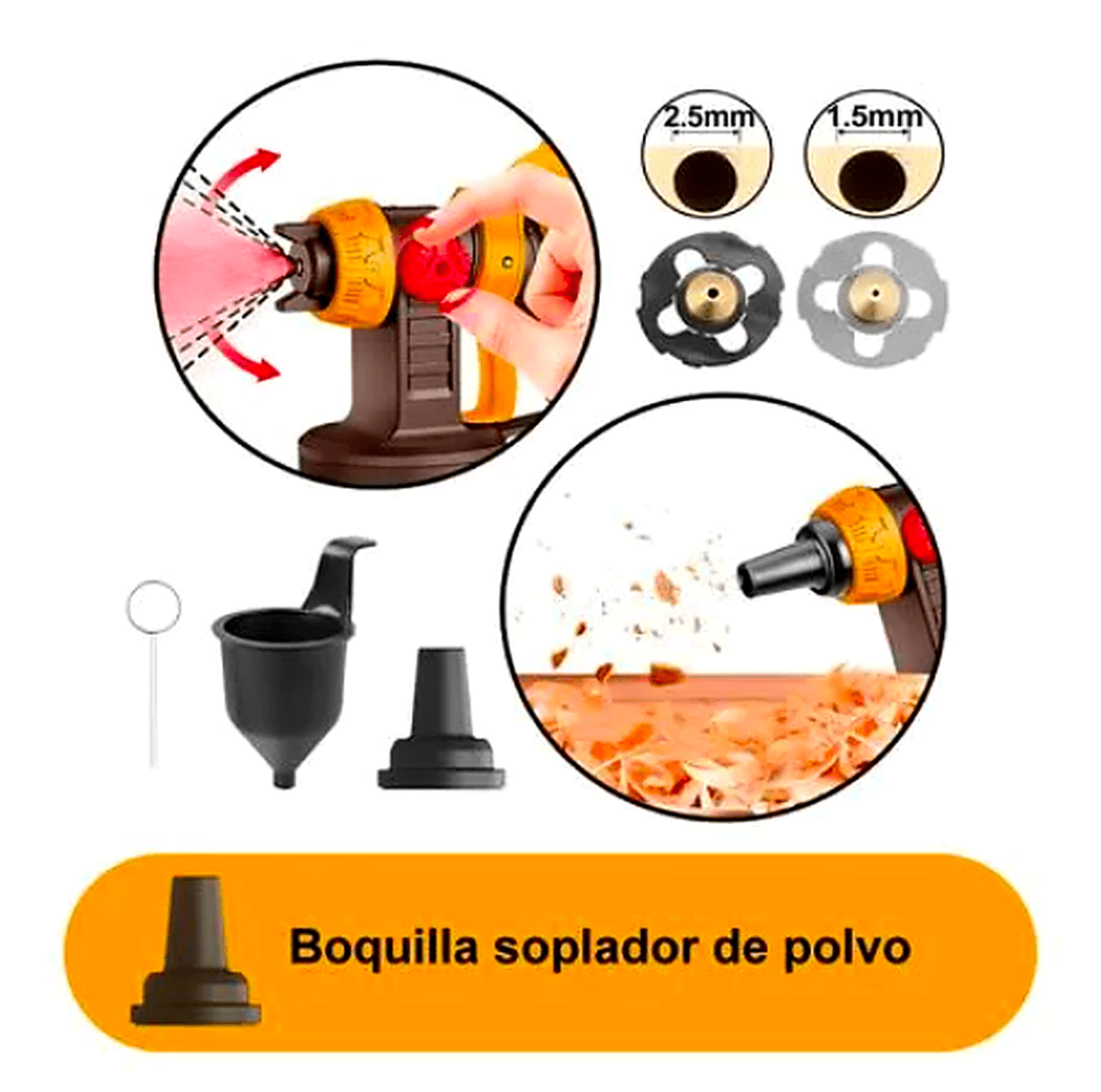 PISTOLA PARA PINTAR DE 800 ML 20v + BATERÍA + CARGADOR INGCO3