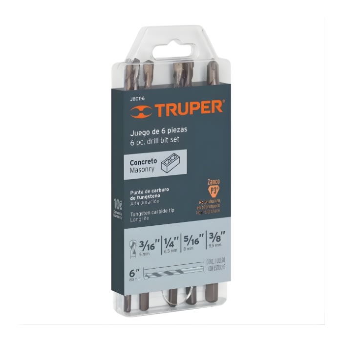 BROCA P/CEMENTO X 6 UNDS (11295) TRUPER1