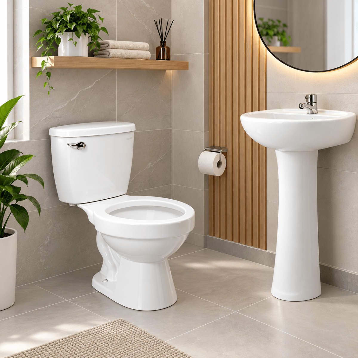 Pack medio baño + lavatorio Punta sal + tubo de abasto Italgrif5