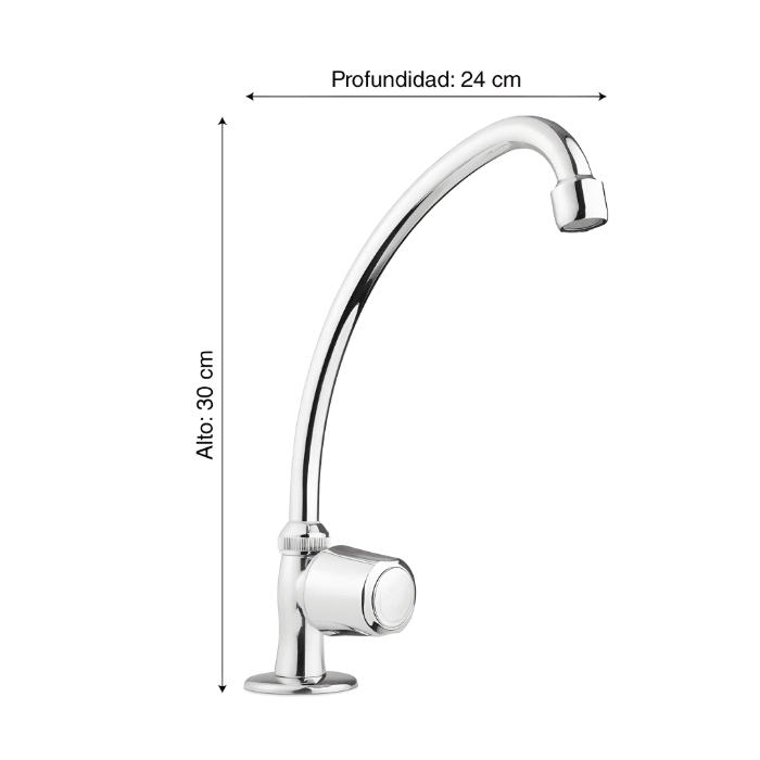 CAÑO CUELLO CISNE MUEBLE GR05C000 ITALGRIF2