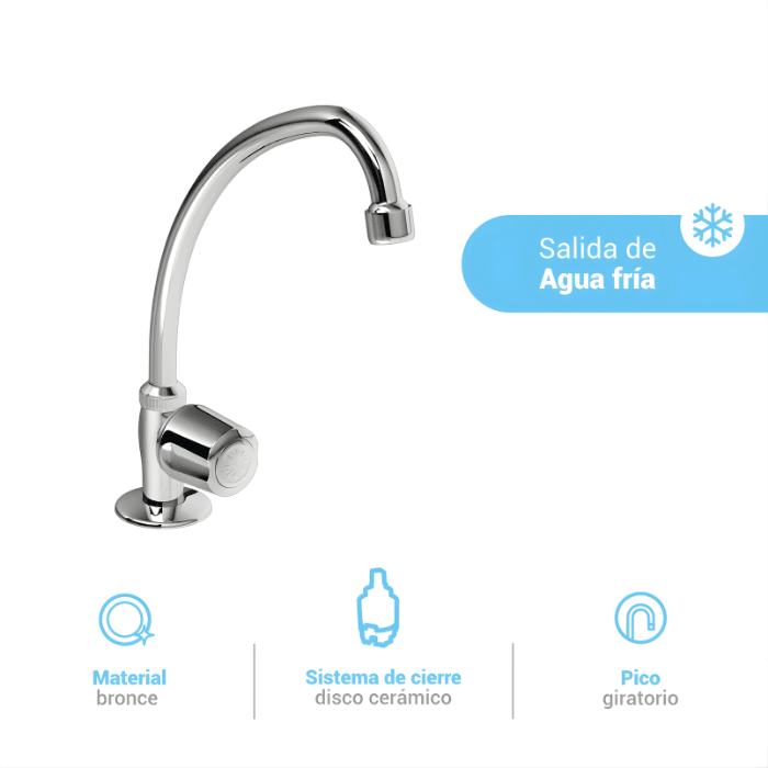 CAÑO CUELLO CISNE PARED 501C3L00 VAINSA2