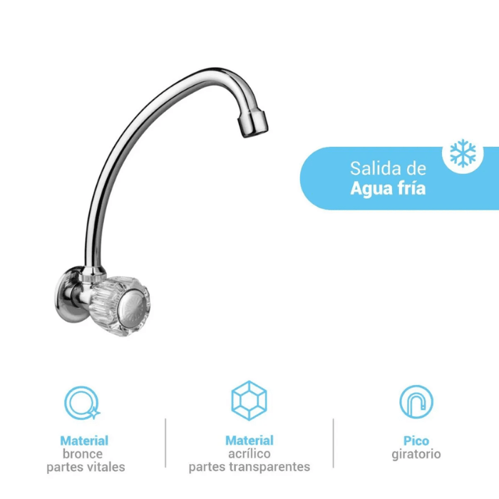 CAÑO CUELLO CISNE PARED GR00A000 ITALGRIF2