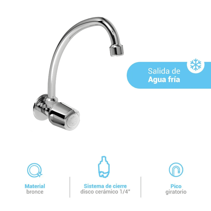 CAÑO CUELLO CISNE PARED GR00C000 ITALGRIF2